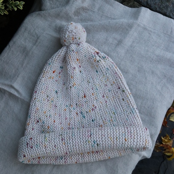 Misha & Puff Adult Merino Wool Garter Hat In Stained Glass Confetti - Picture 6 of 11